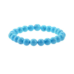 8MM Turquoise Bead Stretch Bracelet