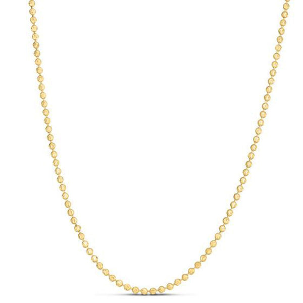 Moon Cut Bead Chain in 14k Yellow Gold (2.50 mm)