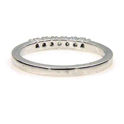 Natural .23ct Diamond Wedding Band Ring 14KT White Gold