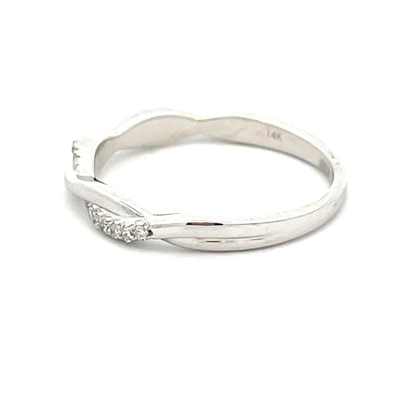 .11ct Diamond Fashion band rings 14KT White Gold