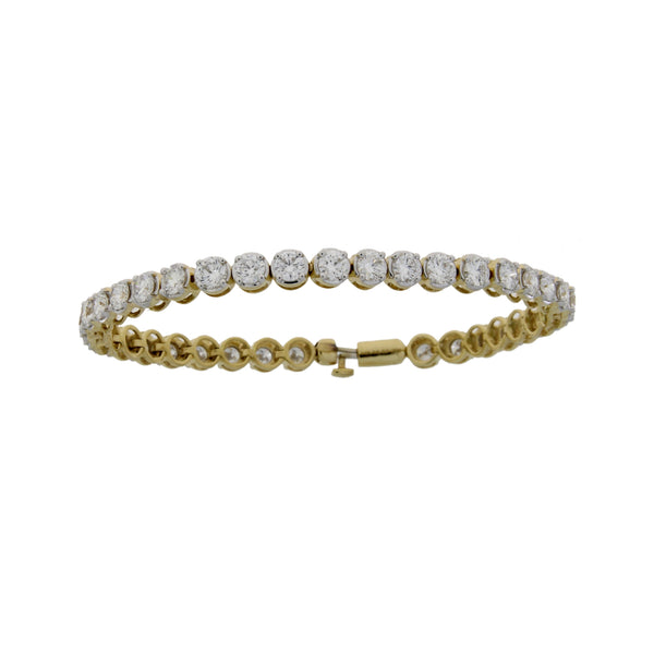 Lab Grown Diamond Tennis Bracelet 14KT Yellow Gold