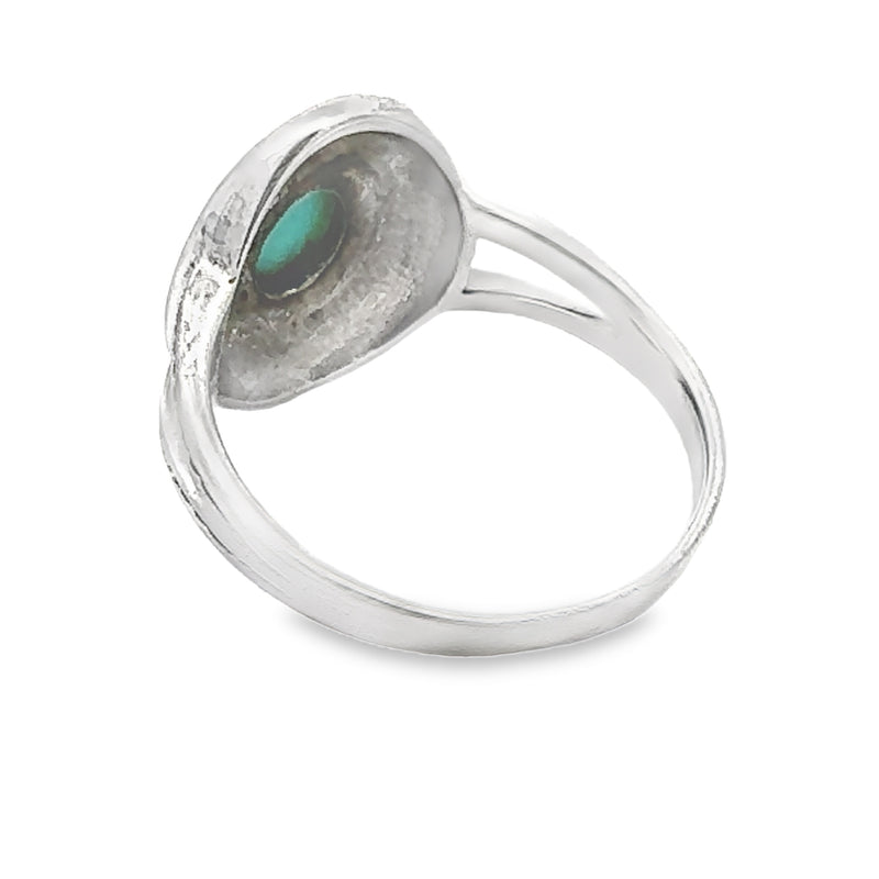 Natural Turquoise Ring Sterling Silver