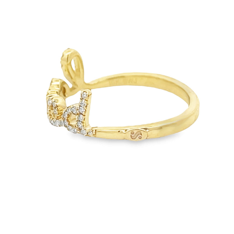 Natural .20ct Diamond Ring 10KT Yellow Gold