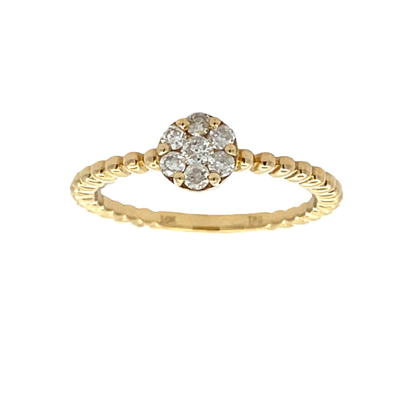 Natural .25ct Diamond Ring 10KT Yellow Gold