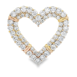 Lab Grown Diamond Heart Love Pendant 10KT Yellow Gold