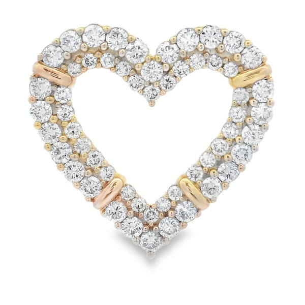 Lab Grown Diamond Heart Love Pendant 10KT Yellow Gold