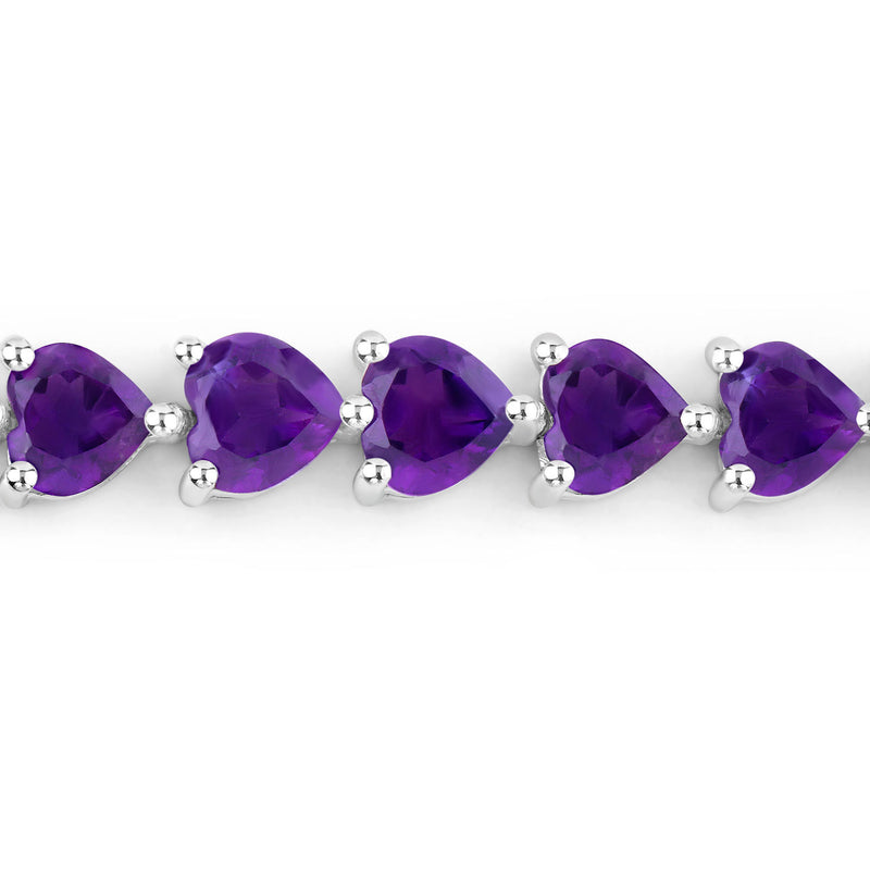 13.33 Carat Genuine Amethyst .925 Sterling Silver Bracelet