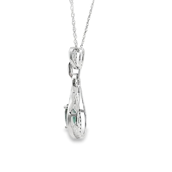 .53ct Emerald Diamond Fashion Pendants 10KT White Gold