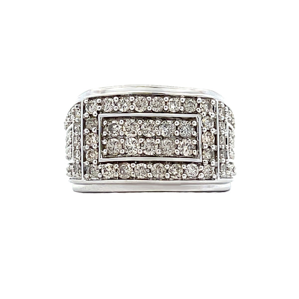 Natural 2.04ct Diamond Mens Ring 10KT White Gold