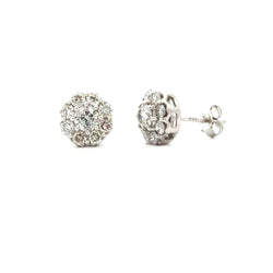 Genuine 1.00ct Diamond Stud Earrings 10KT White Gold