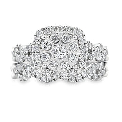 1.00ct Diamond Engagement Ring Set 10KT White Gold