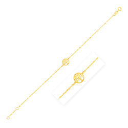 14K Yellow Gold Tree of Life Bracelet