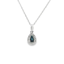 .31ct Sapphire Diamond Fashion Pendants 10KT White Gold