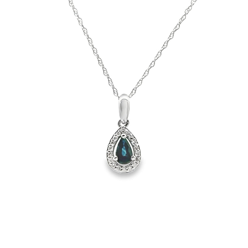 .31ct Sapphire Diamond Fashion Pendants 10KT White Gold