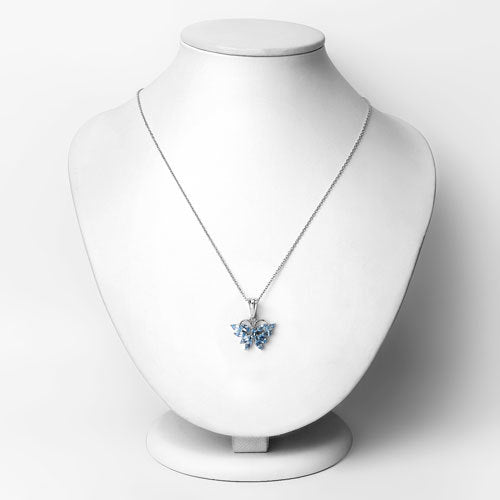 1.76 Carat Genuine Swiss Blue Topaz .925 Sterling Silver Pendant