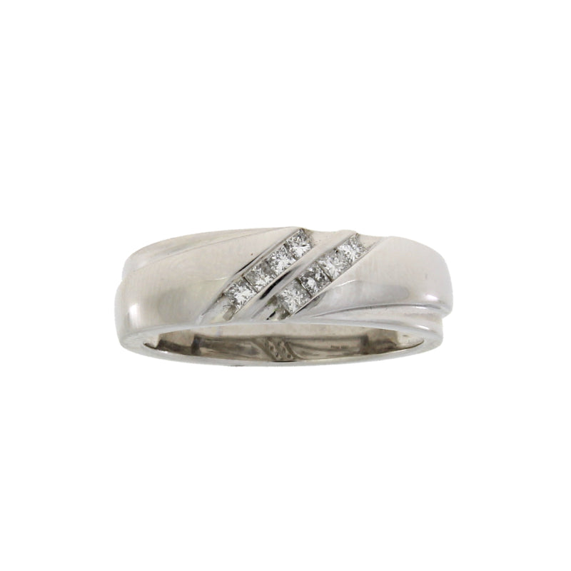 .27ct Diamond Mens Ring Wedding Band .950 Platinum