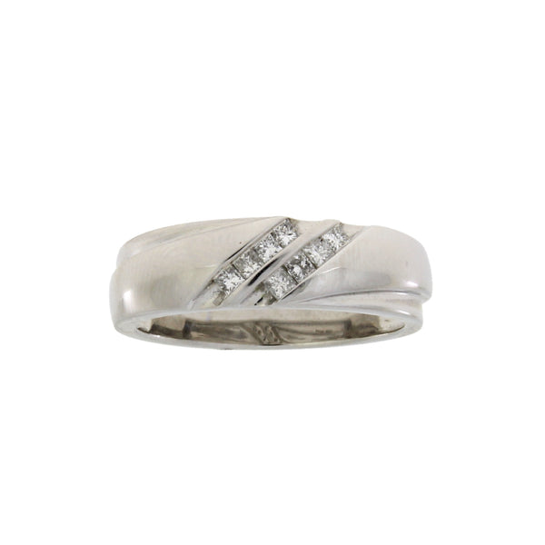 .27ct Diamond Mens Ring Wedding Band .950 Platinum