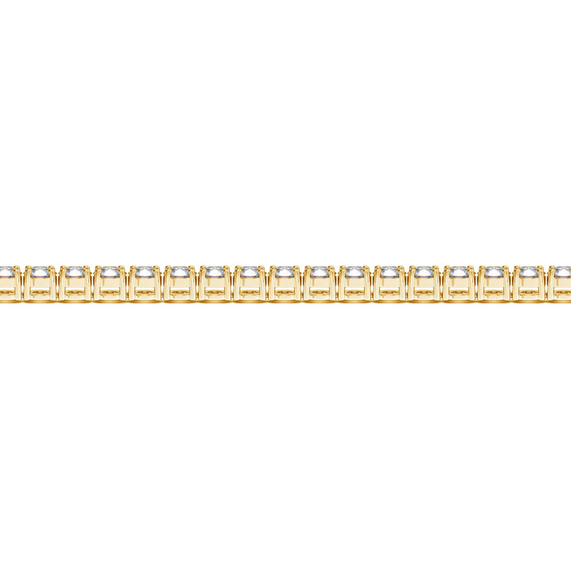 14k Yellow Gold Round Diamond Tennis Bracelet (6 cttw)