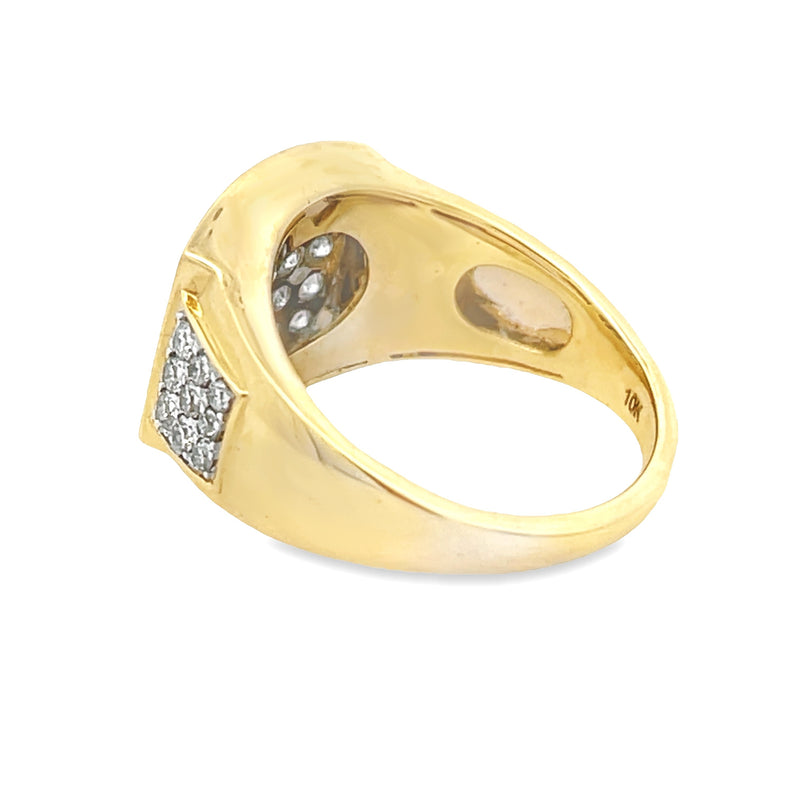 Natural 2.04ct Diamond Mens Ring 10KT Yellow Gold