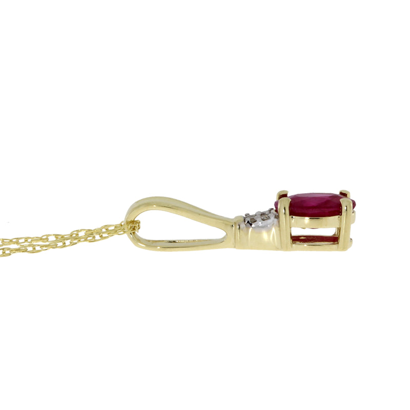 .55ct Ruby Diamond Fashion Pendants 14KT Yellow Gold