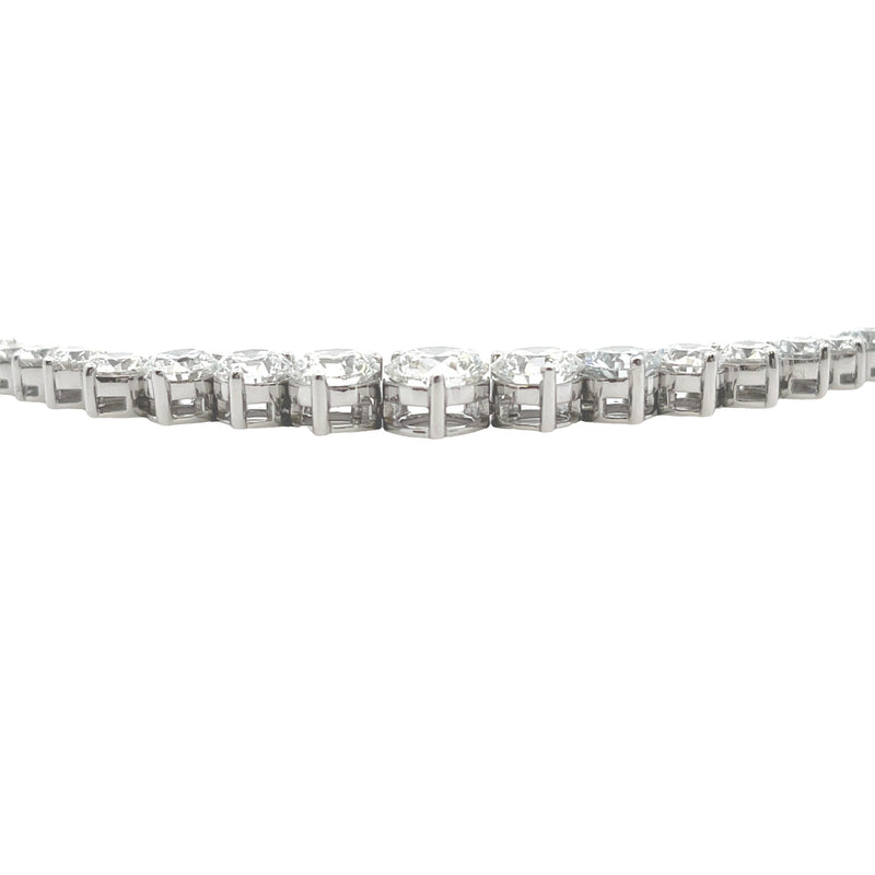 Lab Grown Diamond Tennis Necklace 14KT White Gold