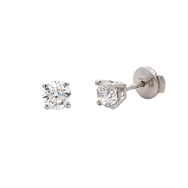 1.00ct Lab Grown Diamond Stud Earrings 18KT White Gold