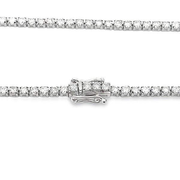 Natural 3.00ct Diamond Tennis Bracelet 14KT White Gold