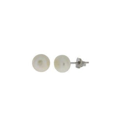 Natural FW Pearl Stud Earrings Sterling Silver