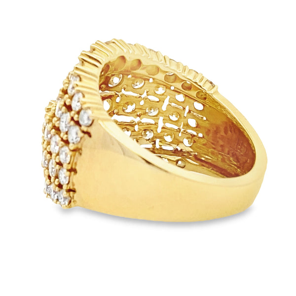 3.00ct Diamond Fashion band rings 14KT Yellow Gold