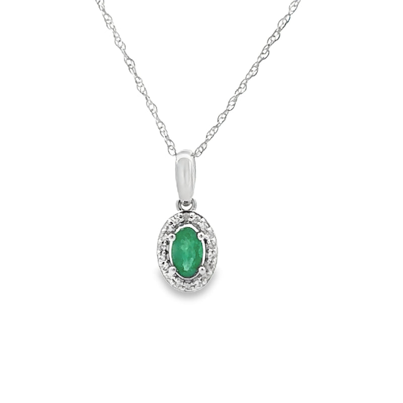 .25ct Emerald Diamond Fashion Pendants 10KT White Gold