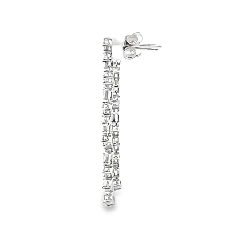 Lab Grown Diamond Dangle Earrings 10KT White Gold