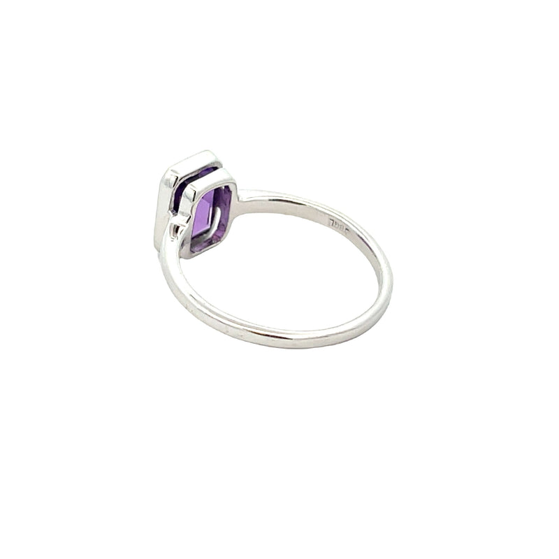 Genuine 1.60ct Amethyst Ring Sterling Silver