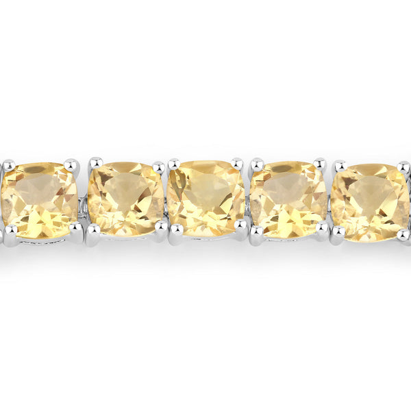 6.05 Carat Genuine Citrine .925 Sterling Silver Bracelet