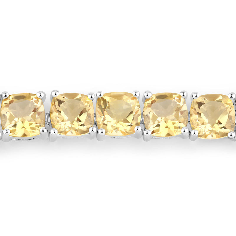 6.05 Carat Genuine Citrine .925 Sterling Silver Bracelet