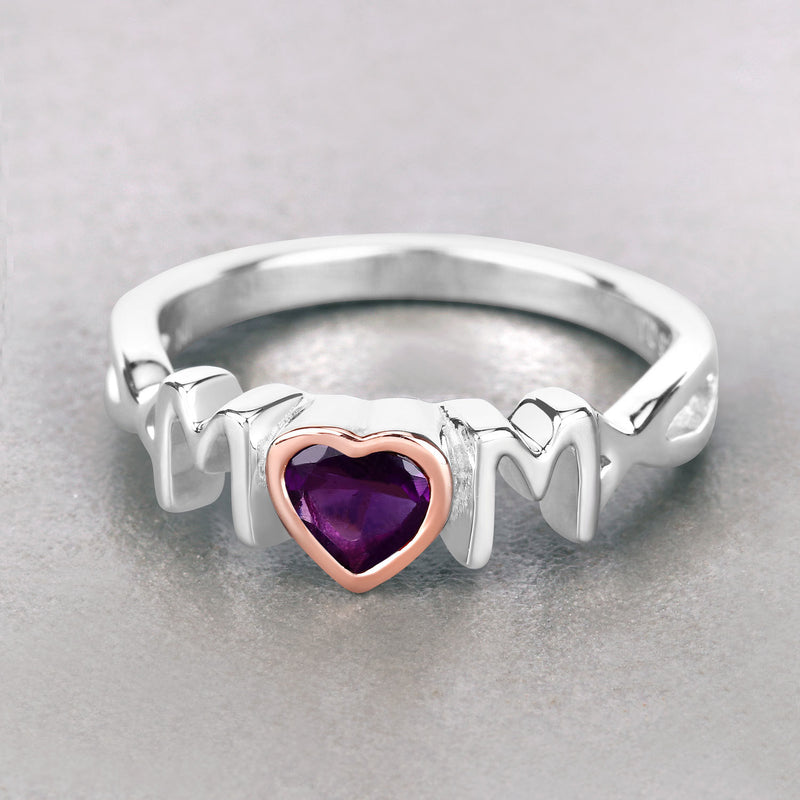 0.43 Carat Genuine Amethyst .925 Sterling Silver Ring