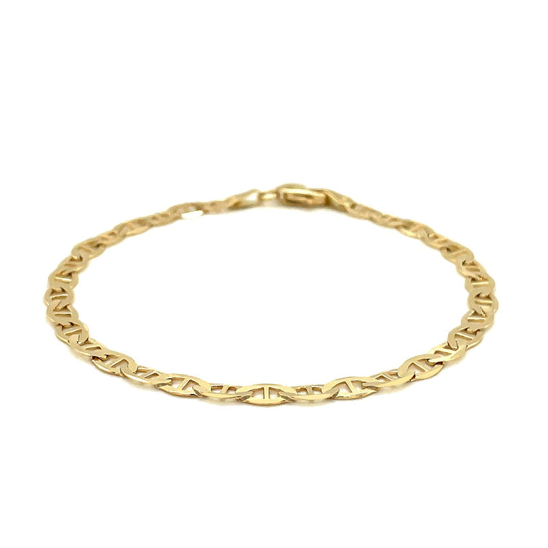 4.5mm 14k Yellow Gold Mariner Link Bracelet