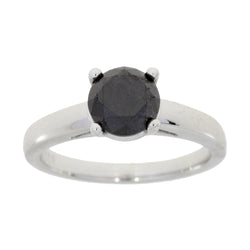 Genuine 2.00ct Black Diamond  Sterling Silver