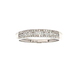 Natural .25ct Diamond Wedding Band Ring 10KT White Gold