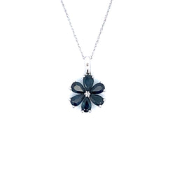 .01ct Sapphire Diamond Fashion Pendants 10KT White Gold