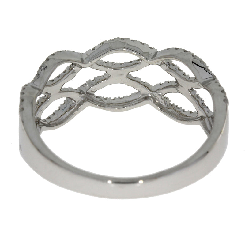 .50ct Diamond Fashion band rings 14KT White Gold