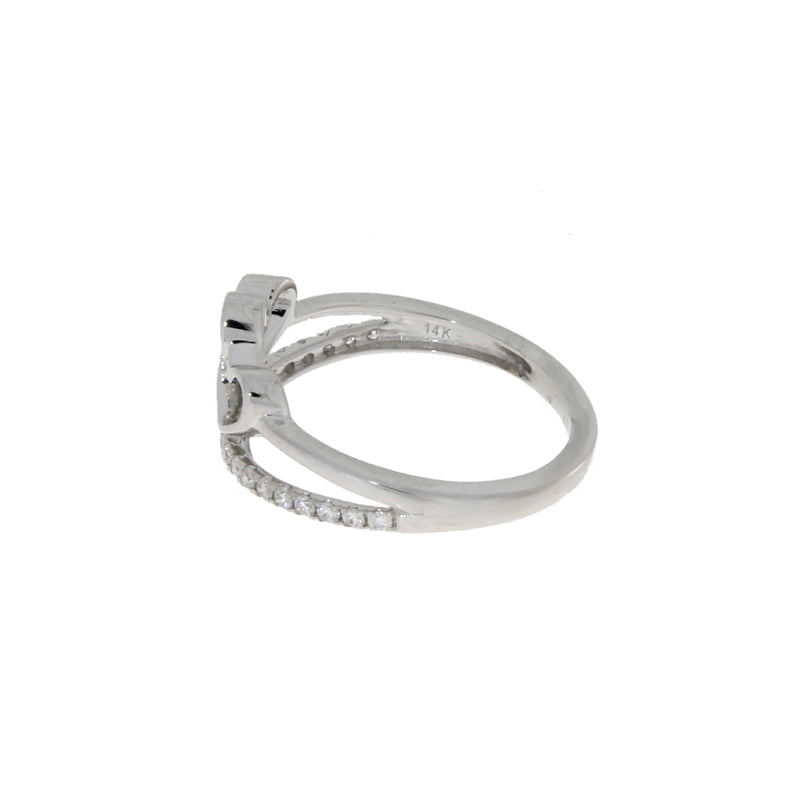 Genuine .20ct Diamond Ring 14KT White Gold