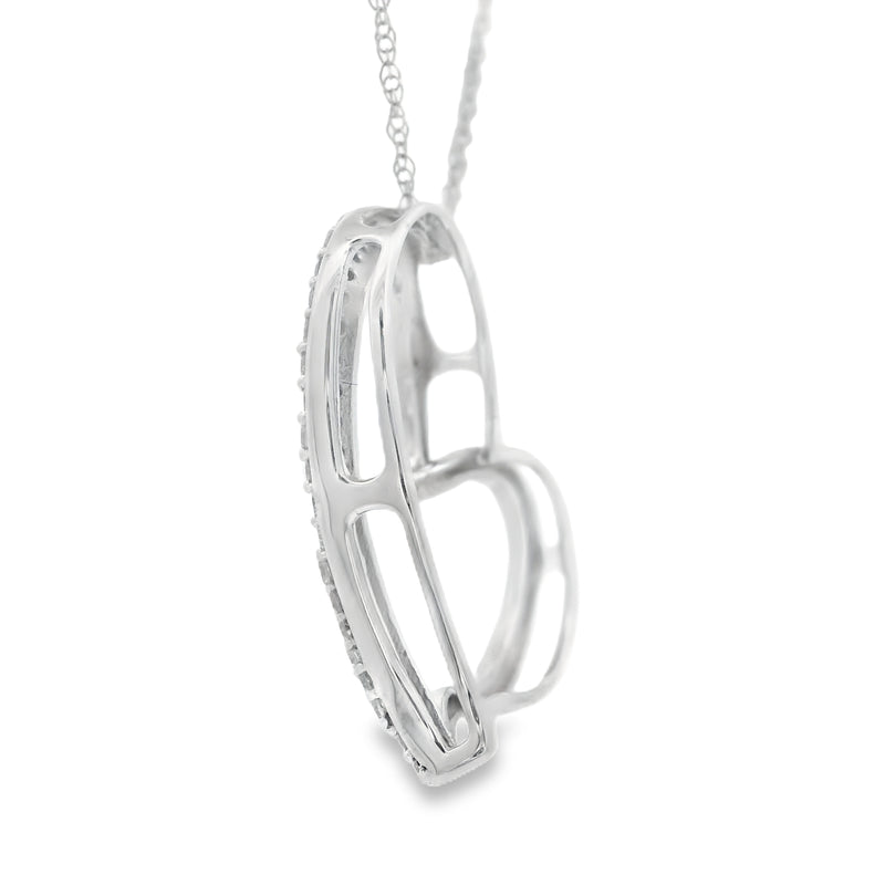 .30ct Diamond Heart Love Pendant 10KT White Gold