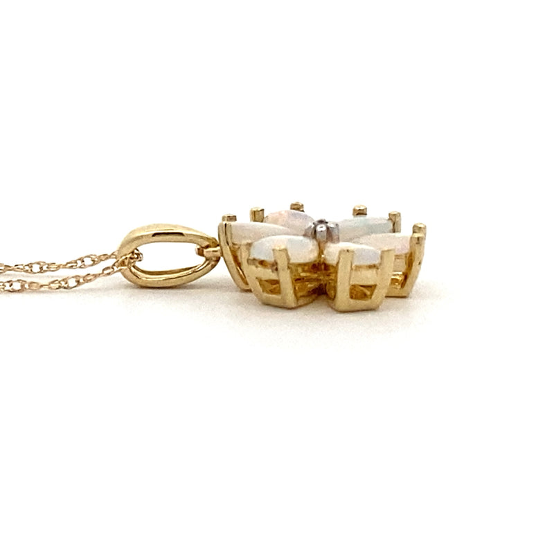 .01ct Opal Diamond Fashion Pendants 10KT Yellow Gold