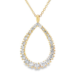 Genuine .26ct Diamond Fashion Pendants 14KT Yellow Gold