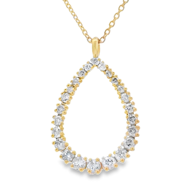 Genuine .26ct Diamond Fashion Pendants 14KT Yellow Gold