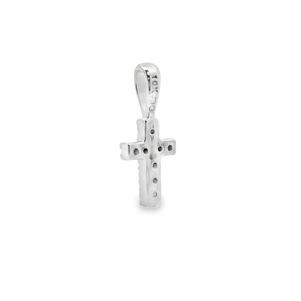 .03ct Diamond Cross Religious Pendant 10KT White Gold