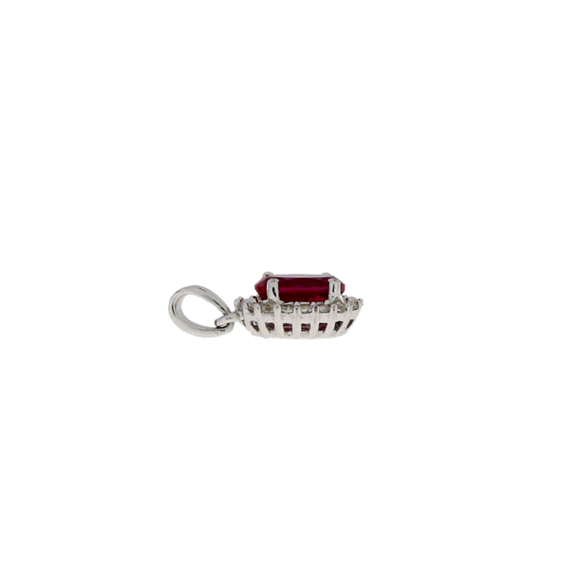 .60ct Created Ruby Fashion Pendants Sterling Silver
