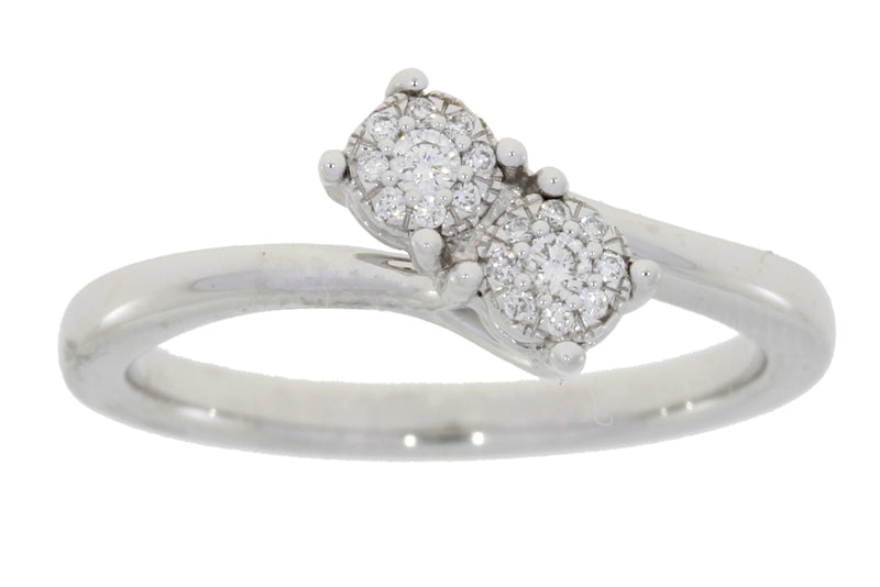 Genuine .12ct Diamond Ring 14KT White Gold