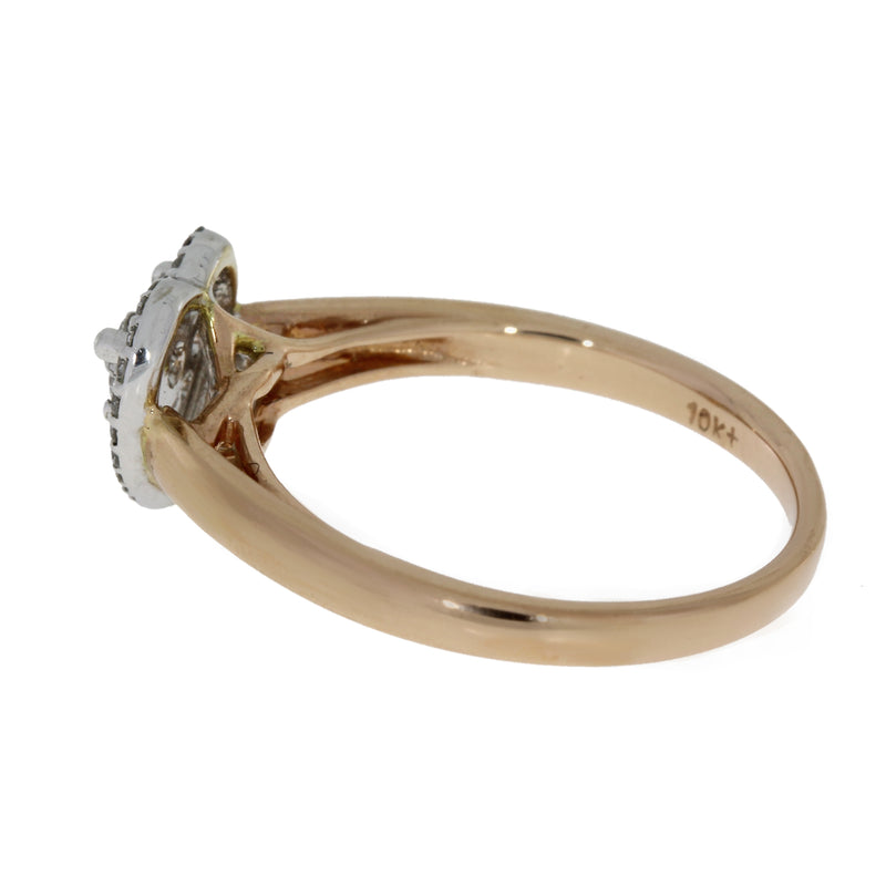 Genuine .26ct Diamond Ring 10KT Rose Gold
