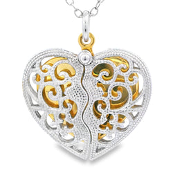 .01ct Diamond Heart Love Pendant Sterling Silver